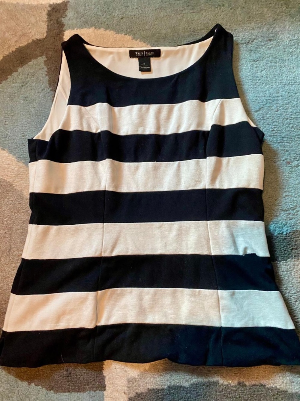 WHBM black-and-white striped sleeveless top